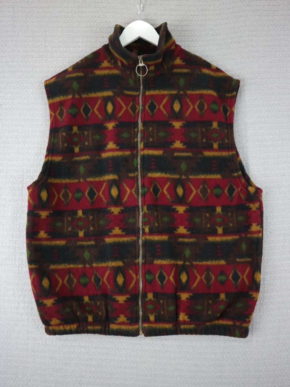 Vintage Cityscape Tribal Vest Southwestern Fleece Canada Large